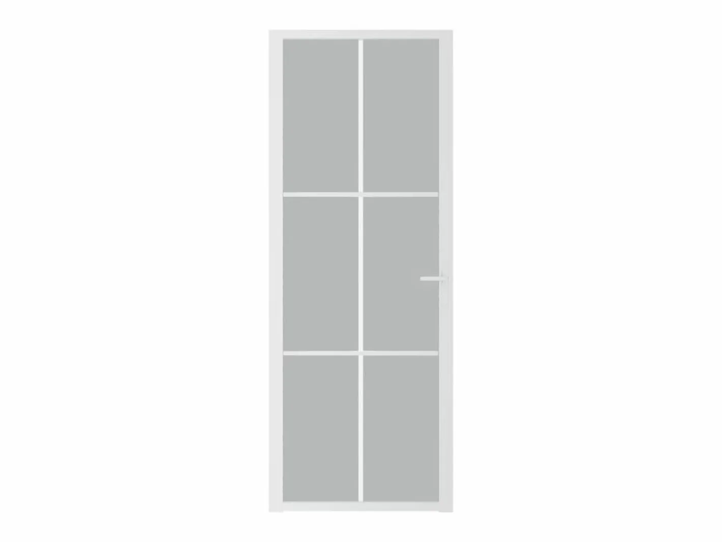 Puerta interior de vidrio y aluminio mate 76x201,5 cm ES718383 Blanco Clearance