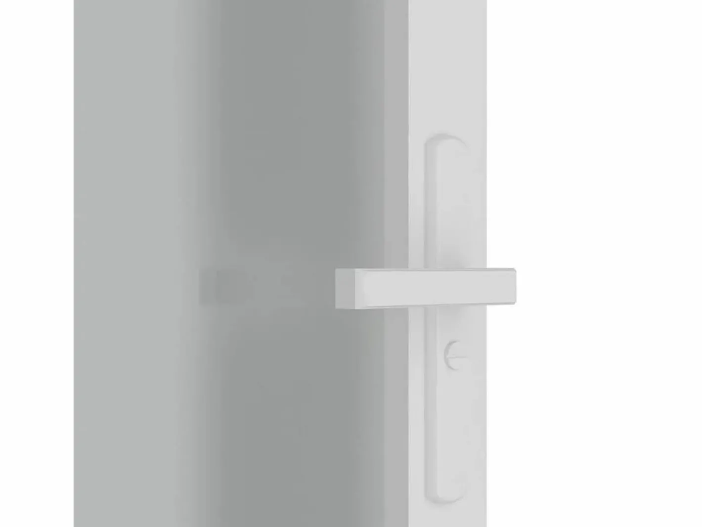 Puerta interior de vidrio y aluminio mate 76x201,5 cm ES718383 Blanco Clearance