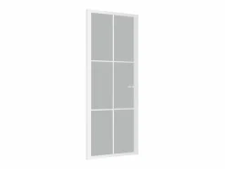 Puerta interior de vidrio y aluminio mate 83x201,5 cm ES910936 Blanco Sale
