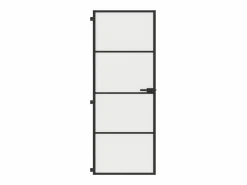 Puerta Con Marco|Puerta interior delgada negra vidrio y aluminio 76x201,5 cm ES773690