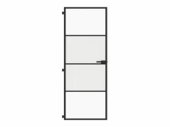 Puerta Con Marco|Puerta interior delgada negra vidrio y aluminio 76x201,5 cm ES701786