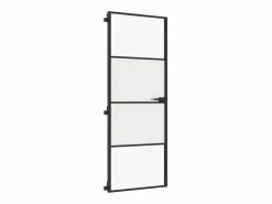 Puerta Con Marco|Puerta interior delgada negra vidrio y aluminio 76x201,5 cm ES701786