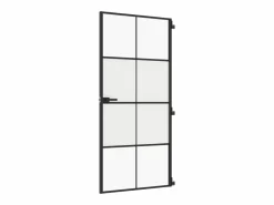 Puerta Con Marco|Puerta interior delgada negra vidrio y aluminio 93x201,5 cm ES700679