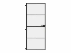 Puerta Con Marco|Puerta interior delgada negra vidrio y aluminio 83x201,5 cm ES781095