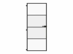 Puerta Con Marco|Puerta interior delgada negra vidrio y aluminio 83x201,5 cm ES668463