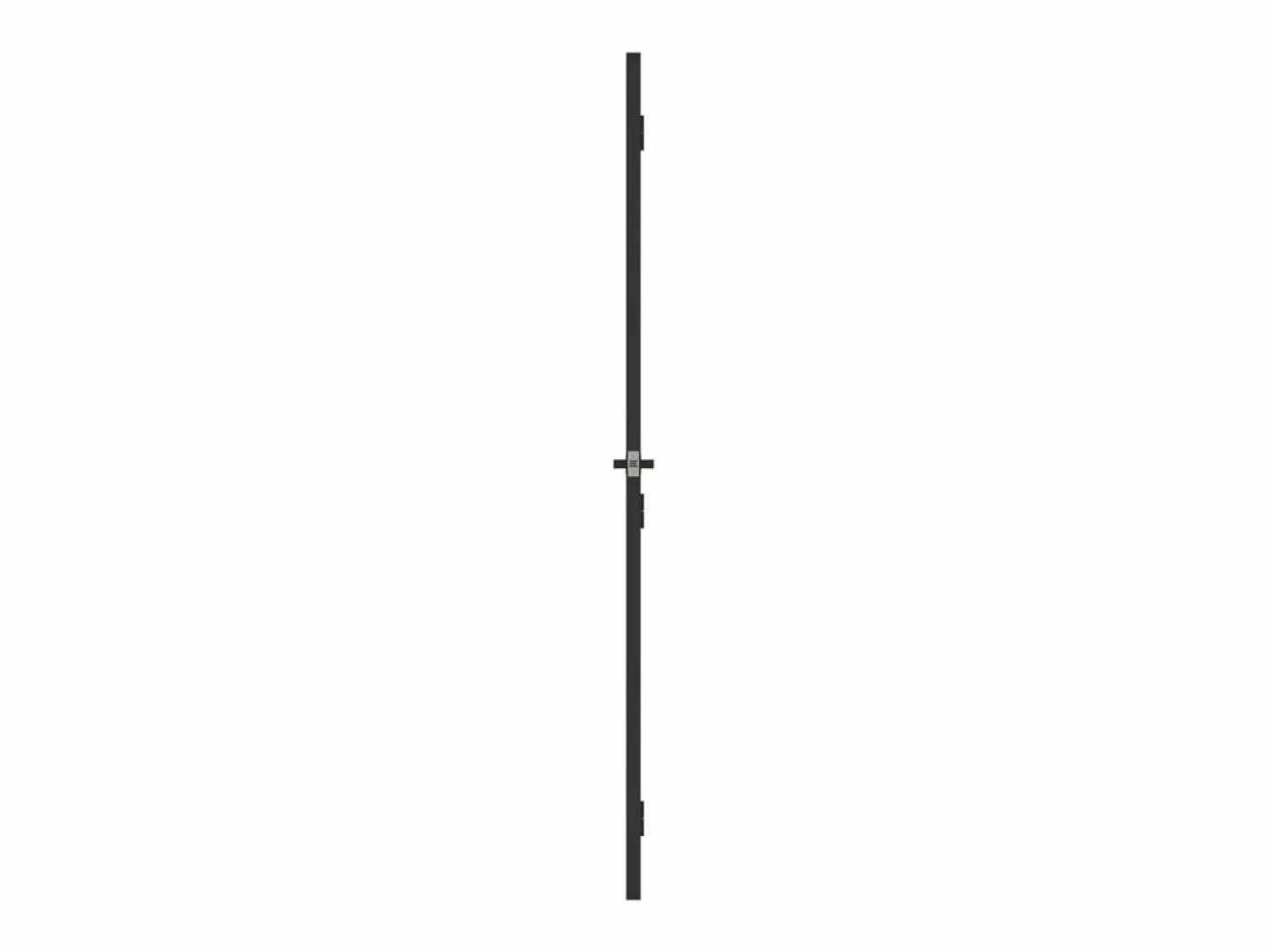 Puerta interior delgada negra vidrio y aluminio 93x201,5 cm ES125919 Negro Discount