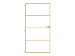 Puerta interior dorada vidrio templado aluminio 102,5x201,5 cm ES445525 Negro