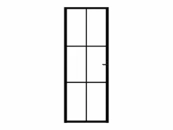 Puerta interior vidrio ESG y aluminio 76x201,5 cm ES416953^ Sale