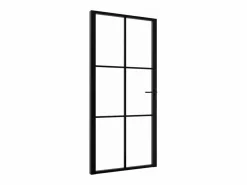 Puerta interior vidrio ESG y aluminio 102,5x201,5 cm ES241216^ Hot