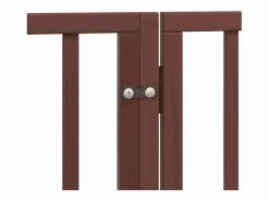 Clicnbuy Seguridad Para Mascotas|Puerta para perros con puerta plegable de 4 paneles marrón 320 cm madera de álamo