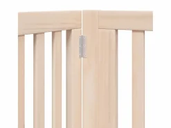 Clicnbuy Seguridad Para Mascotas|Puerta para perros plegable 8 paneles madera de álamo 640 cm