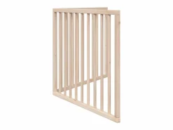 Clicnbuy Puerta para perros plegable de 2 paneles, 160 cm, madera de álamo Marru00f3n Discount