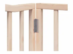 Clicnbuy Seguridad Para Mascotas|Puerta para perros plegable 6 paneles madera de álamo 480 cm