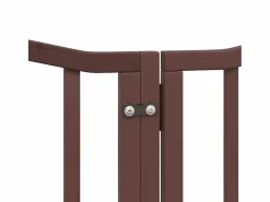 Clicnbuy Puerta para perros plegable 6 paneles álamo marrón roble 300 cm Marru00f3n Discount