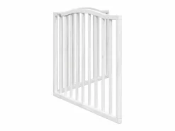 Puerta para perros plegable 2 paneles madera álamo blanca 160cm^Clicnbuy New
