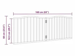 Puerta para perros plegable 2 paneles madera álamo blanca 160cm^Clicnbuy New