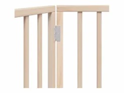 Puerta para perros plegable de 2 paneles, 160 cm, madera de álamo^Clicnbuy Best