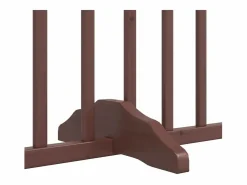 Clicnbuy Seguridad Para Mascotas|Puerta para perros plegable 4 paneles álamo marrón roble 320 cm