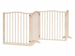 Puerta para perros plegable 4 paneles madera de álamo 320 cm^Clicnbuy Outlet