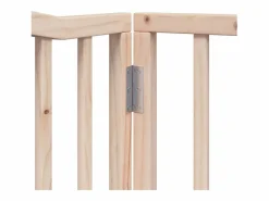 Puerta para perros plegable 4 paneles madera de álamo 320 cm^Clicnbuy Outlet