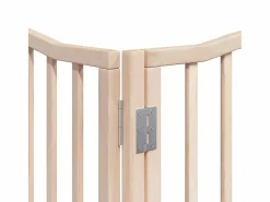 Clicnbuy Seguridad Para Mascotas|Puerta para perros plegable 8 paneles madera de álamo 640 cm