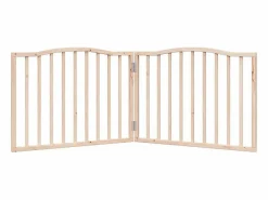 Puerta para perros plegable 2 paneles madera de álamo 160 cm^Clicnbuy New