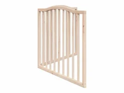 Puerta para perros plegable 2 paneles madera de álamo 160 cm^Clicnbuy New