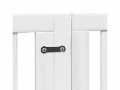 Puerta para perros plegable 3 paneles madera álamo blanca 300cm^Clicnbuy Online