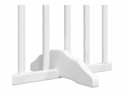 Clicnbuy Puerta para perros plegable 4 paneles madera álamo blanca 320cm Blanco New