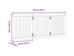 Clicnbuy Seguridad Para Mascotas|Puerta para perros plegable 3 paneles madera álamo negra 150 cm