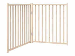 Puerta para perros plegable 2 paneles madera de abeto 160 cm^Clicnbuy Online