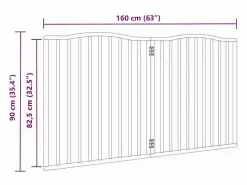 Clicnbuy Puerta para perros plegable 2 paneles madera álamo blanca 160cm Blanco Hot