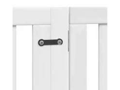 Puerta para perros plegable 4 paneles madera álamo blanca 320cm^Clicnbuy Hot