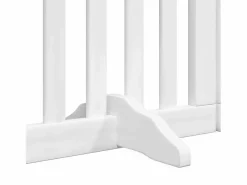 Puerta para perros plegable 4 paneles madera álamo blanca 320cm^Clicnbuy Hot