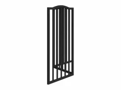 Clicnbuy Seguridad Para Mascotas|Puerta para perros plegable 3 paneles madera álamo negra 150 cm