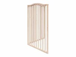 Clicnbuy Puerta para perros plegable 2 paneles madera de álamo 160 cm Marru00f3n