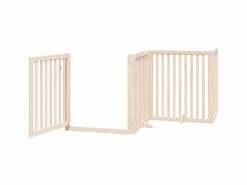 Puerta para perros plegable 10 paneles madera de álamo 800 cm^Clicnbuy Outlet