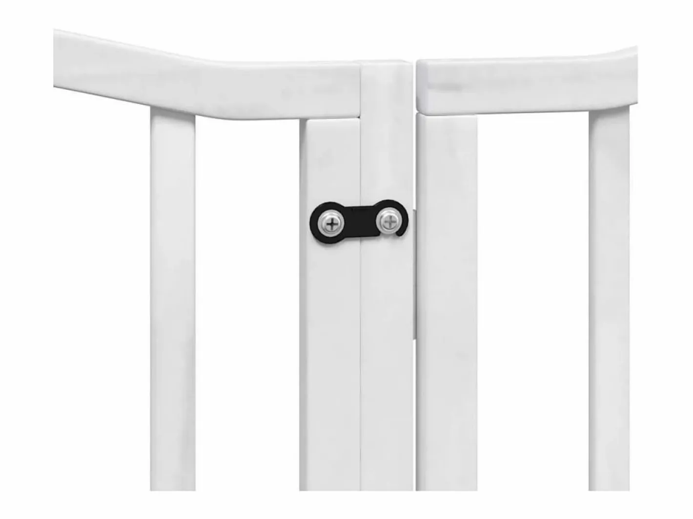 Clicnbuy Puerta para perros plegable 3 paneles madera álamo blanca 300cm Blanco Best