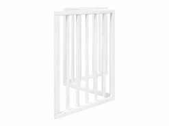 Clicnbuy Seguridad Para Mascotas|Puerta para perros plegable 3 paneles madera álamo blanca 150cm
