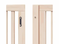 Clicnbuy Puerta para perros plegable 6 paneles madera de álamo 480 cm Marru00f3n Hot