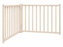 Clicnbuy Seguridad Para Mascotas|Puerta para perros plegable 2 paneles madera de abeto 160 cm
