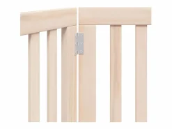 Clicnbuy Puerta para perros plegable de 2 paneles, 160 cm, madera de álamo Marru00f3n Discount