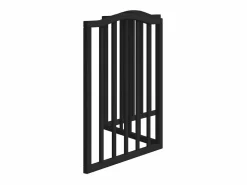 Clicnbuy Seguridad Para Mascotas|Puerta para perros plegable 3 paneles madera álamo negra 150 cm