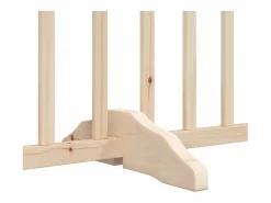 Clicnbuy Puerta para perros plegable 4 paneles madera de abeto 320 cm Marru00f3n Outlet
