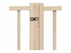 Clicnbuy Puerta para perros plegable 4 paneles madera de abeto 320 cm Marru00f3n Outlet