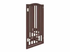 Clicnbuy Seguridad Para Mascotas|Puerta para perros plegable 6 paneles álamo marrón roble 300 cm