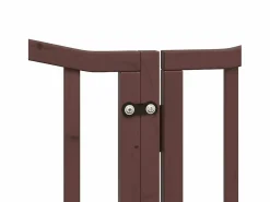 Clicnbuy Seguridad Para Mascotas|Puerta para perros plegable 6 paneles álamo marrón roble 300 cm