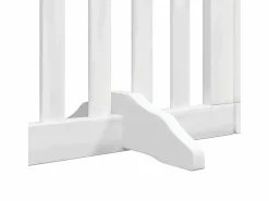 Puerta para perros plegable 9 paneles madera álamo blanca 450cm^Clicnbuy Best