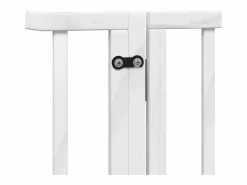 Clicnbuy Puerta para perros plegable 4 paneles madera álamo blanca 320cm Blanco