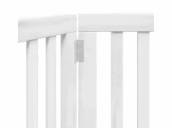 Puerta para perros plegable 2 paneles madera álamo blanca 160cm^Clicnbuy Best